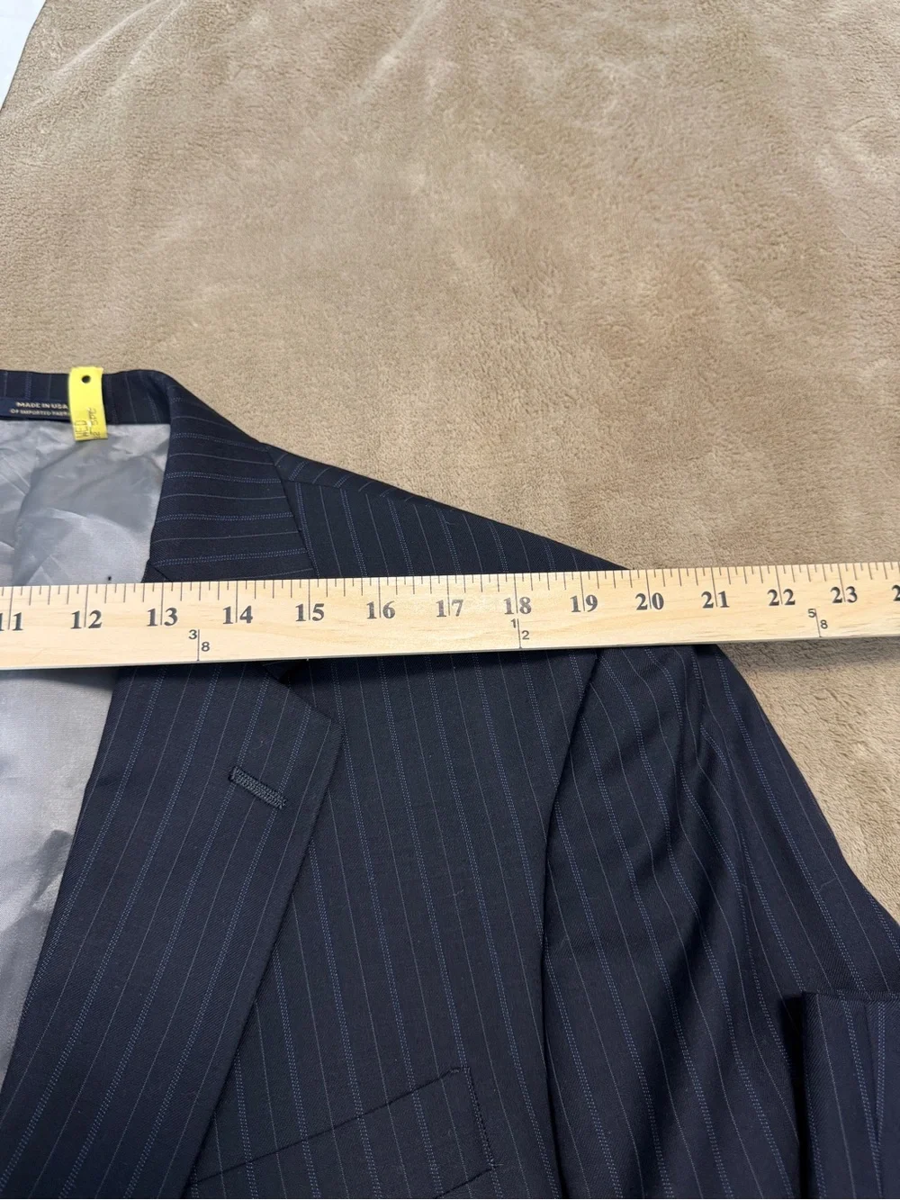Hart Schaffner Mobstercore Corpcore Goth Marx Navy Pinstripe Sport Coat Sz44R